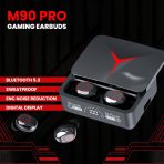 M90 Pro TWS Digital Display Earbuds with HD Voice Noise Cancelling Bluetooth Feature