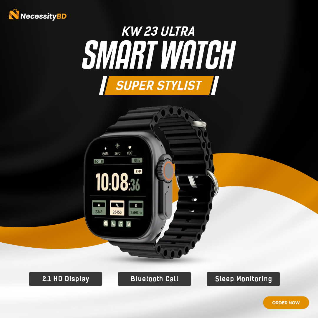 Website-Watch-Template-KW23-ultra- KW23 Ultra3 Smartwatch 3straps Aluminum Body Blody Blood Pressure Monitor Wireless Charging Supported - Image 1