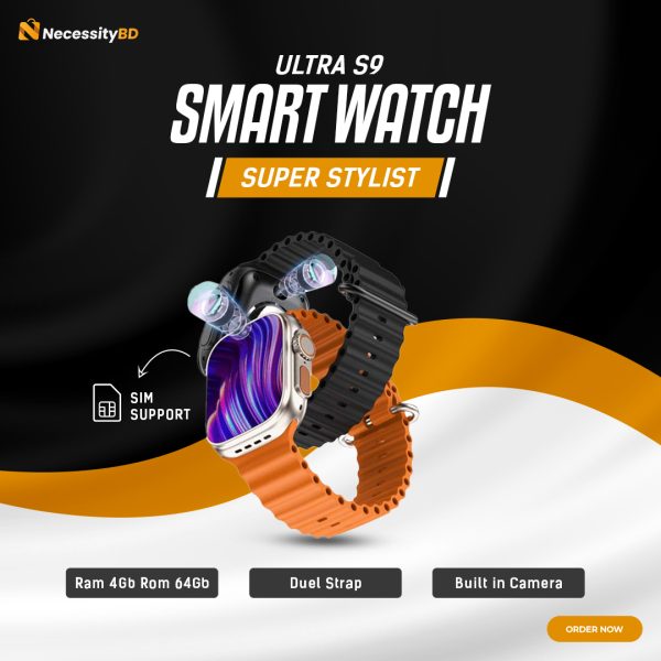 Ultra S9 5G Android Smartwatch Rom With Dual Camera 2.02 inch Display Buit in Wifi Sim Supported Smartwatch