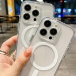 Iphone Transparent Cover For Apple IPhone 17/16/15 / 14 / 13 / 12 / 11 / 11 Series Magsafe Magnetic Wireless Charging Case Clear Transparent Shockproof Back Cover Phone case