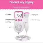 Baby Fetal Sound Detector with LCD Display – Fetal Doppler Heart Rate Monitor - Image 3