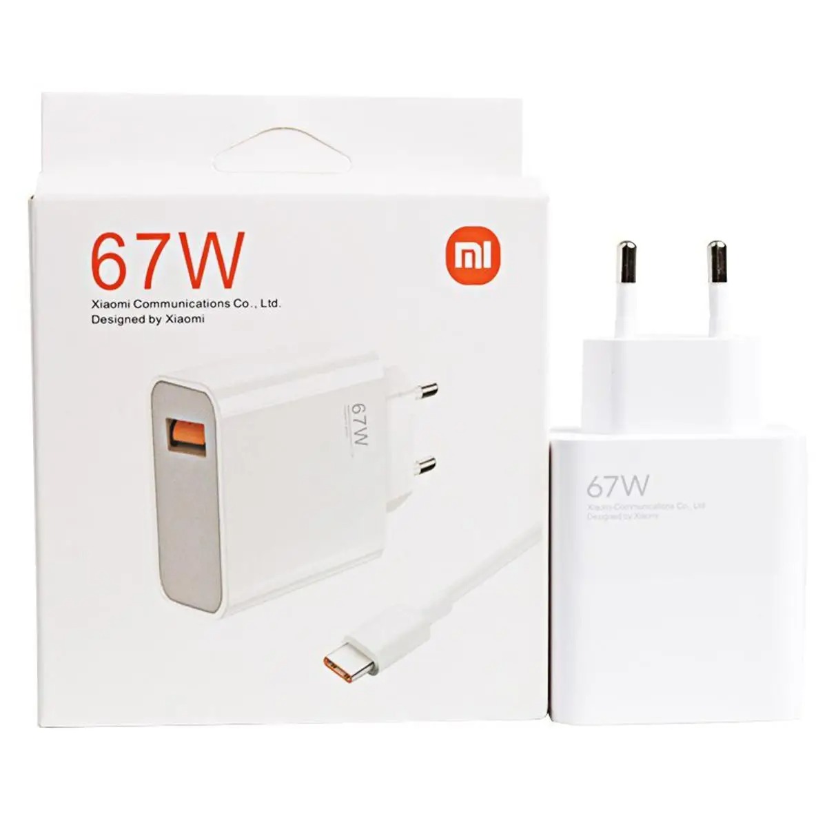imgi_50_Xiomi-67W-1 Xiaomi 67W Fast Charging Power Adapter Suit with Type-C Cable (Master Copy) - Image 1