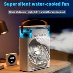 Mini Ac Portable Air Cooler Fan (Non Rechargeable) 3 in 1 Mini Portable Fan Humidifier with 7 Colors LED Light Air Conditioner Cooler Water Cooling Air cooler Mini Air Cooler
