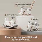 4-in-1 Ride On Rocking Horse Toy for Toddlers | Plastic Rocking Horse with Safety Push Handle | Ideal Birthday & Holiday Gift (1–3 Years) - Image 8