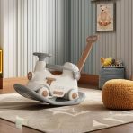 4-in-1 Ride On Rocking Horse Toy for Toddlers | Plastic Rocking Horse with Safety Push Handle | Ideal Birthday & Holiday Gift (1–3 Years) - Image 10