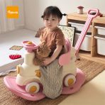4-in-1 Ride On Rocking Horse Toy for Toddlers | Plastic Rocking Horse with Safety Push Handle | Ideal Birthday & Holiday Gift (1–3 Years) - Image 2