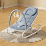 Multi-Functional Baby Rocking Chair & Recliner | Plastic & Metal Soothing Sleep Chair with Rocking and Lying Modes (0–4 Years)