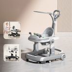 4-in-1 Multi-Functional Baby Walker | Adjustable Height, Foldable Plastic Baby Walker with Music & Lights (Up to 20KG Load)