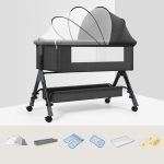 Multi-Functional Baby Crib for Newborns | Movable, Foldable & Adjustable Metal Baby Cot (0–5 Years)