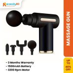 Mini Electric Massage Gun Portable Deep Tissue Massage Gun - Pain Relief USB Rechargeable Body Massager (Black Color)