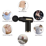 Mini Electric Massage Gun Portable Deep Tissue Massage Gun - Pain Relief USB Rechargeable Body Massager (Black Color) - Image 2