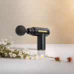 Mini Electric Massage Gun Portable Deep Tissue Massage Gun - Pain Relief USB Rechargeable Body Massager (Black Color) - Image 3