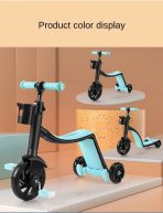 Baby Cycle Multifunctional Children's Skateboard TriCycle (Green) - Image 4