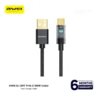AWEI CL-139T Smart Fast charger Cable Type-C 100W 1M Black